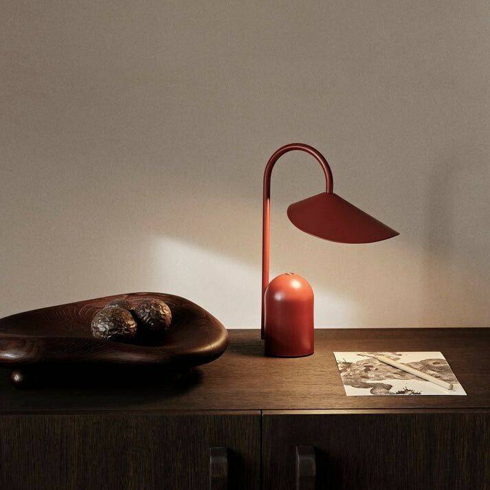 ferm LIVING Arum portable LED table Lampoxide red ferm LIVING Arum portable LED table Lamp