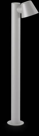 IDEAL LUX Path light Gas, gray, aluminum, H80 cm