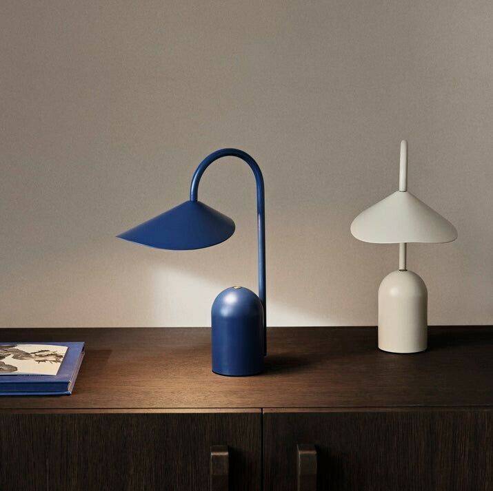 ferm LIVING Arum portable LED table LampTable Lamp bright blue ferm LIVING Arum portable LED table Lamp