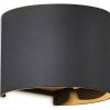 Mantra Round LED outdoor wall lamp Davos, dark grey